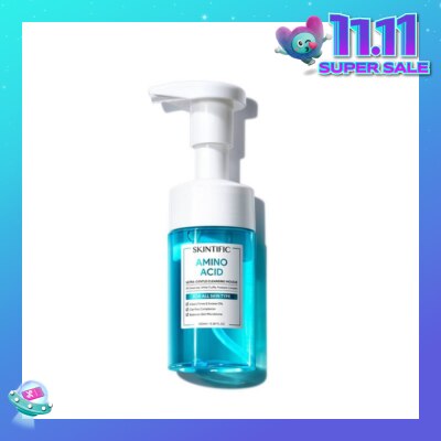 SKINTIFIC Amino Acid Ultra-Gentle Cleansing Mousse (To Clears Pores & Excess Oils, Clarifies Complexion & Balances Skin Microbiome) 100ml
