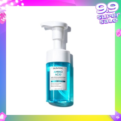SKINTIFIC Amino Acid Ultra-Gentle Cleansing Mousse (To Clears Pores & Excess Oils, Clarifies Complexion & Balances Skin Microbiome) 100ml