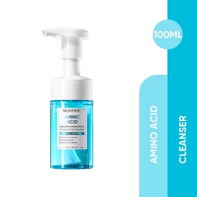 SKINTIFIC Amino Acid Ultra-Gentle Cleansing Mousse (To Clears Pores & Excess Oils, Clarifies Complexion & Balances Skin Microbiome) 100ml