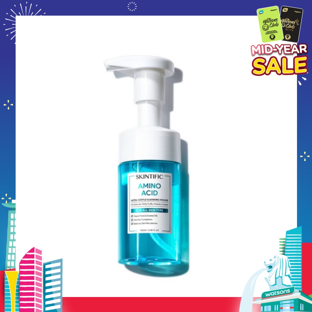 Amino Acid Ultra-Gentle Cleansing Mousse (To Clears Pores & Excess Oils, Clarifies Complexion & Balances Skin Microbiome) 100ml
