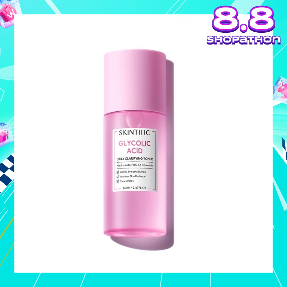 Glycolic Acid Daily Clarifying Toner (To Gently Smooths Bumps, Restores Skin Radiance & Clears Pores) 80ml