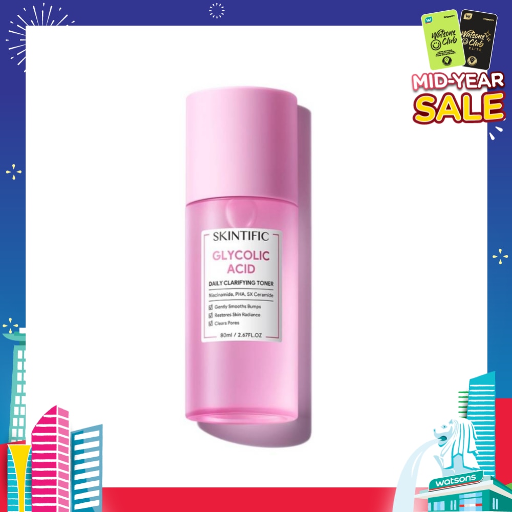 Glycolic Acid Daily Clarifying Toner (To Gently Smooths Bumps, Restores Skin Radiance & Clears Pores) 80ml