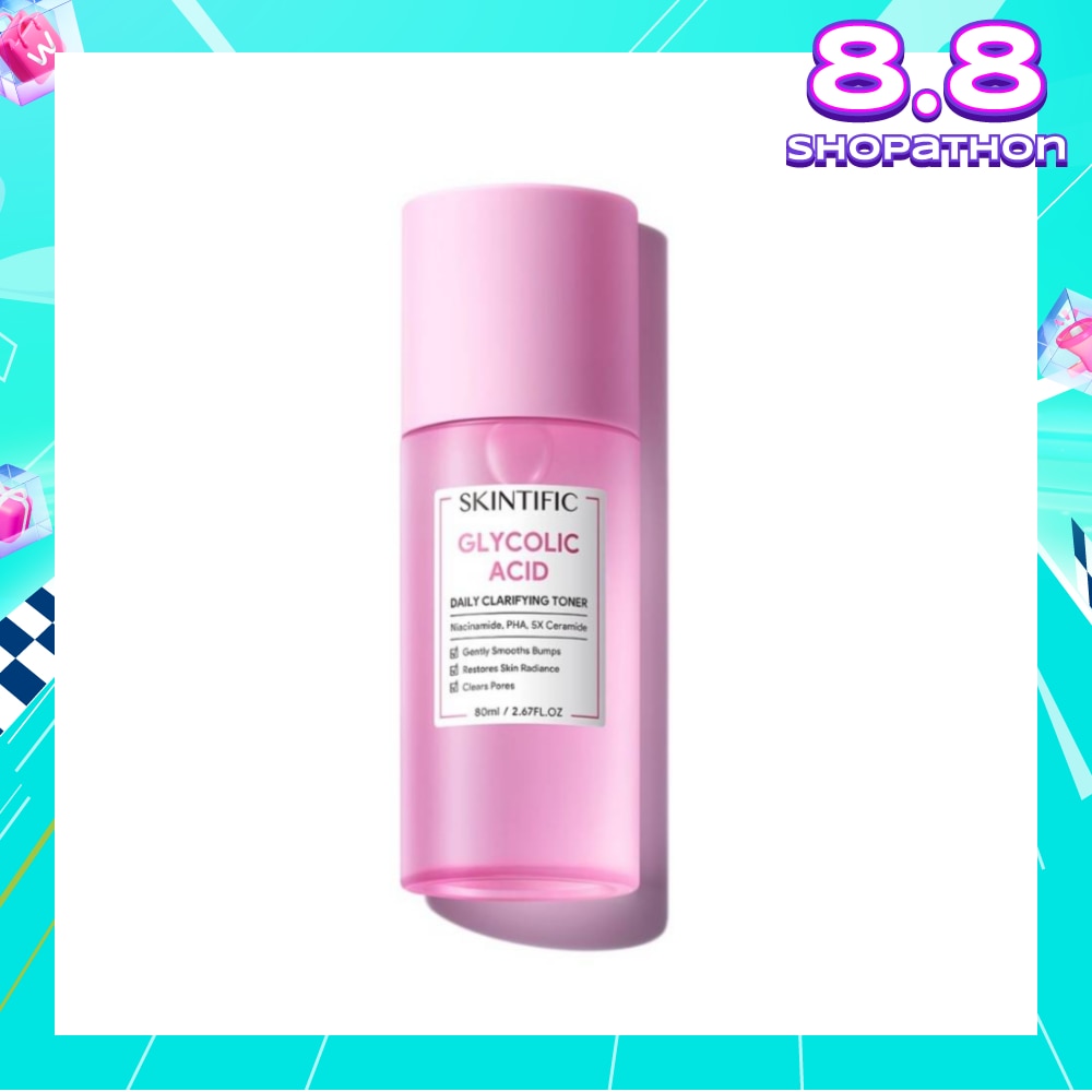 Glycolic Acid Daily Clarifying Toner (To Gently Smooths Bumps, Restores Skin Radiance & Clears Pores) 80ml