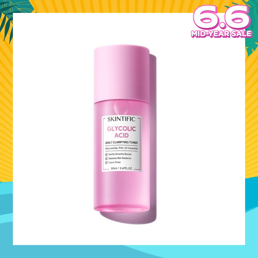 Glycolic Acid Daily Clarifying Toner (To Gently Smooths Bumps, Restores Skin Radiance & Clears Pores) 80ml