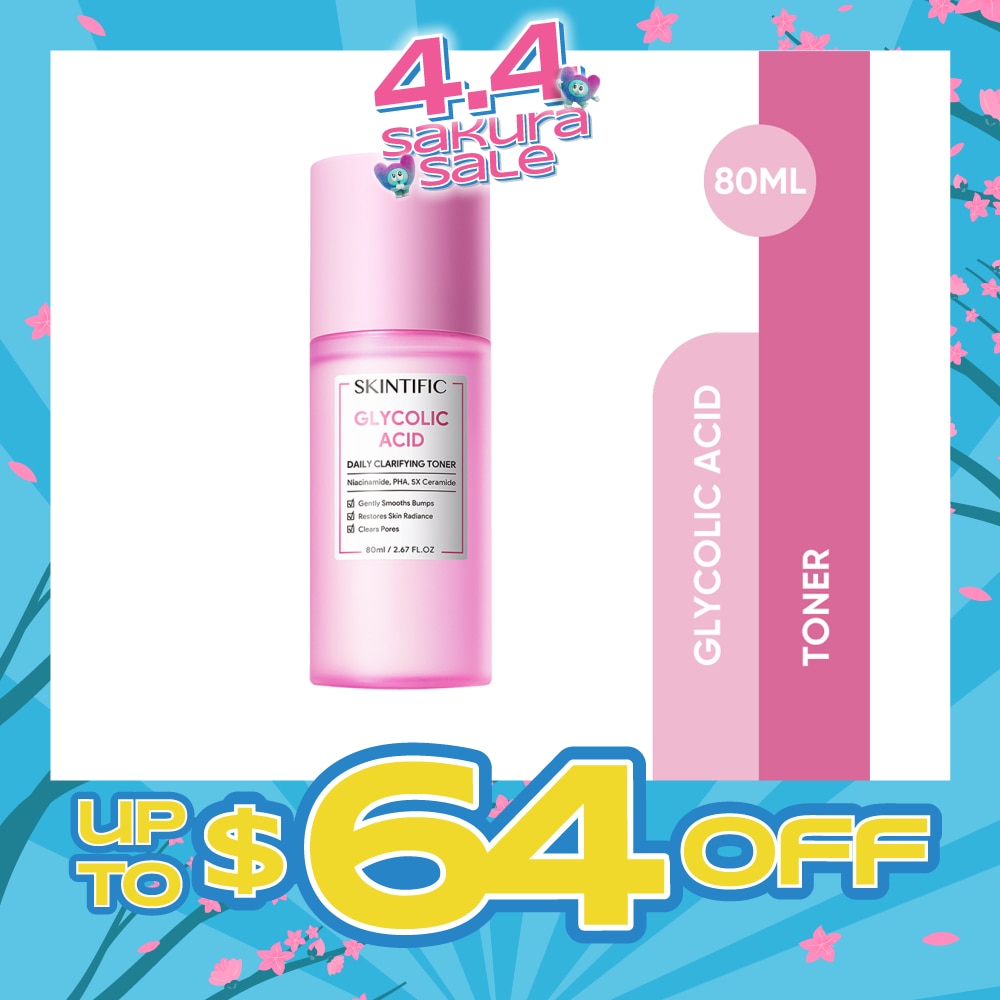 Glycolic Acid Daily Clarifying Toner (To Gently Smooths Bumps, Restores Skin Radiance & Clears Pores) 80ml