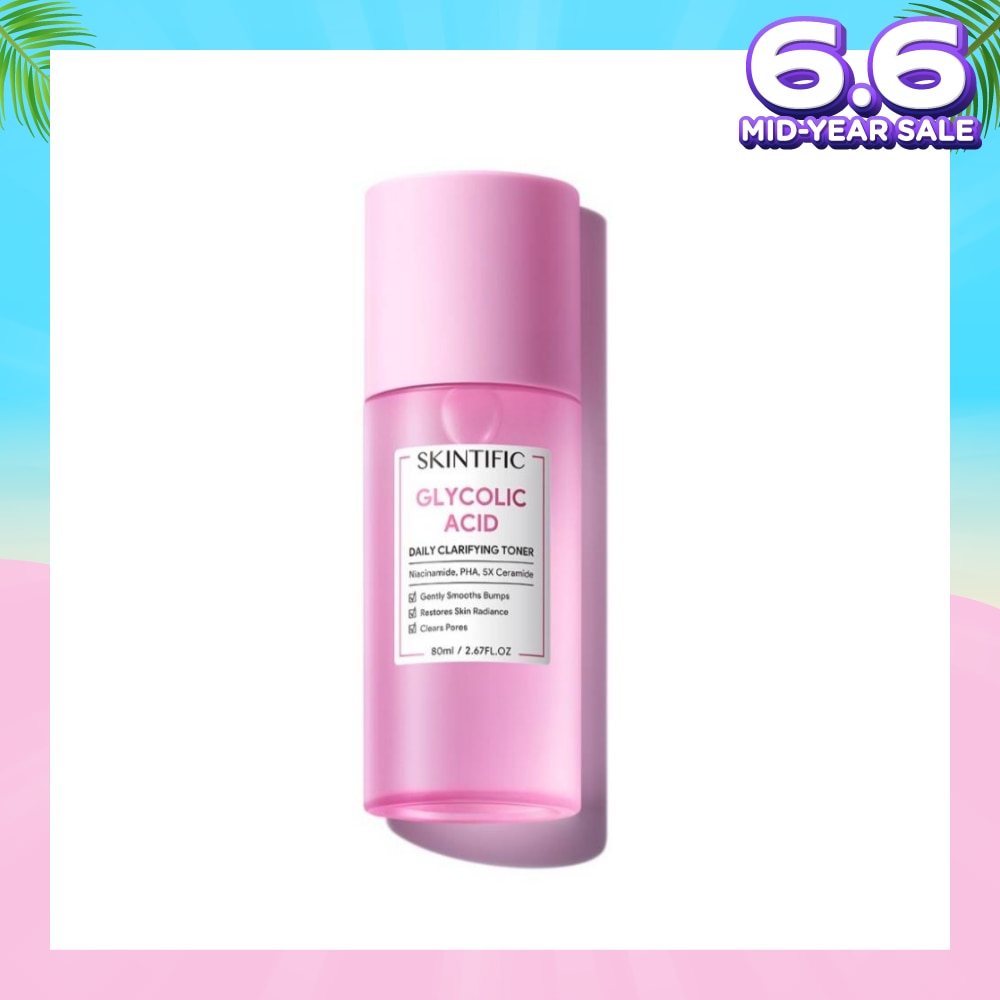 Glycolic Acid Daily Clarifying Toner (To Gently Smooths Bumps, Restores Skin Radiance & Clears Pores) 80ml