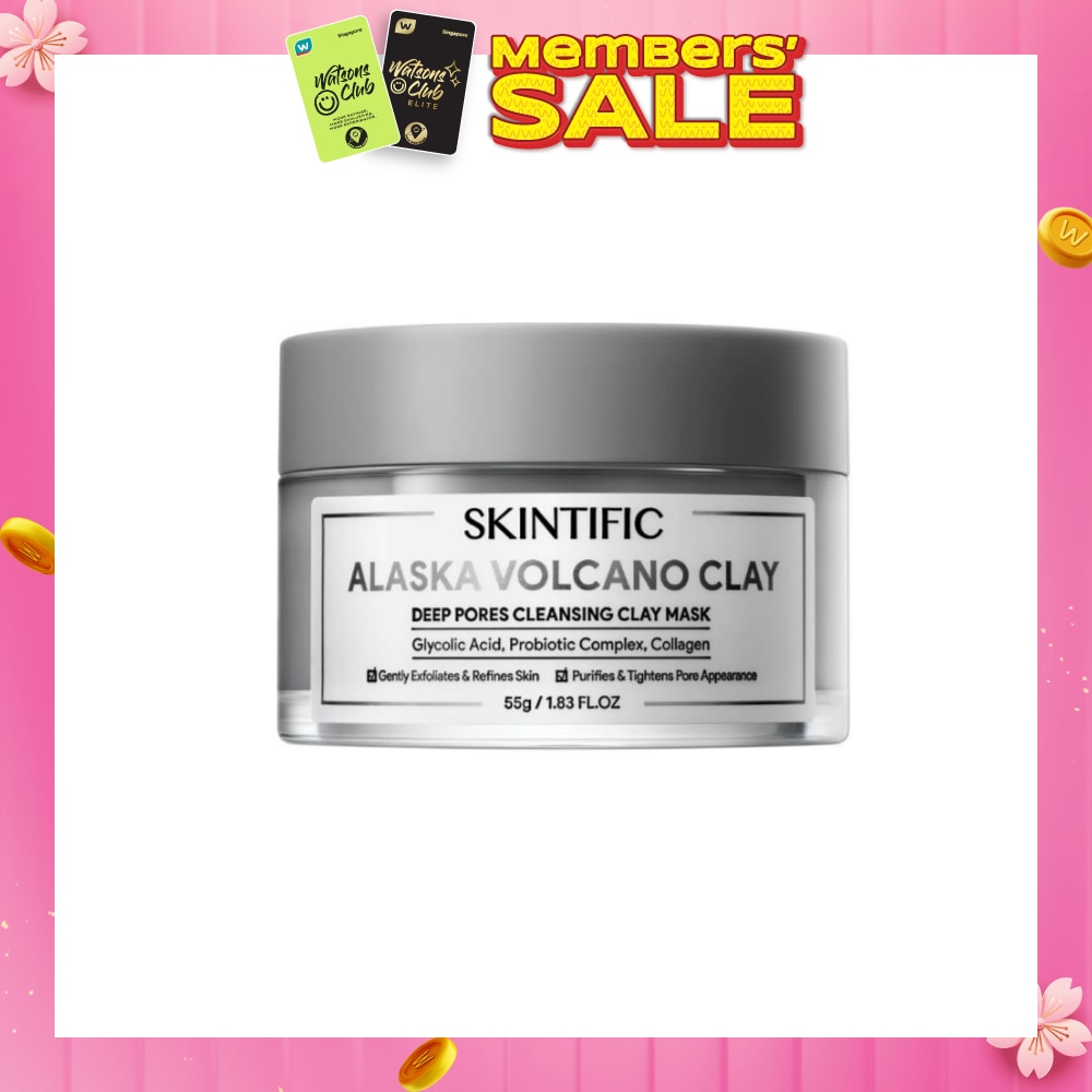 Alaska Volcano Clay Deep Pores Cleansing Clay Mask (To Gently Exfoliates & Refines Skin, Purifies & Tightens Pore Appearance) 55g