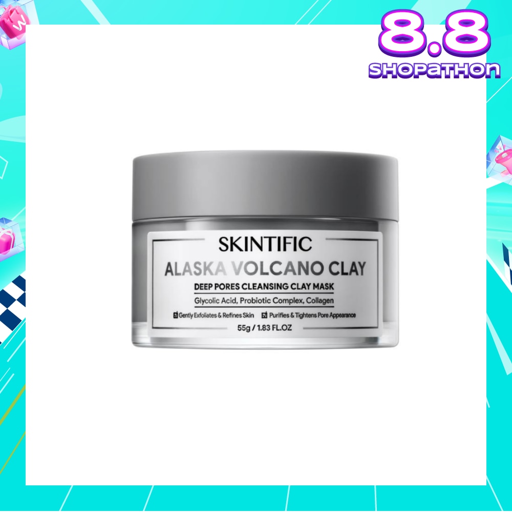 Alaska Volcano Clay Deep Pores Cleansing Clay Mask (To Gently Exfoliates & Refines Skin, Purifies & Tightens Pore Appearance) 55g