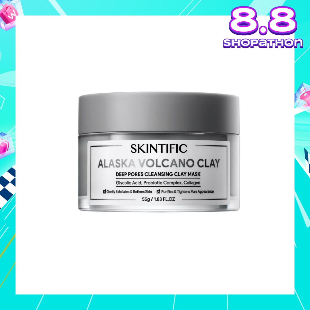 Alaska Volcano Clay Deep Pores Cleansing Clay Mask (To Gently Exfoliates & Refines Skin, Purifies & Tightens Pore Appearance) 55g