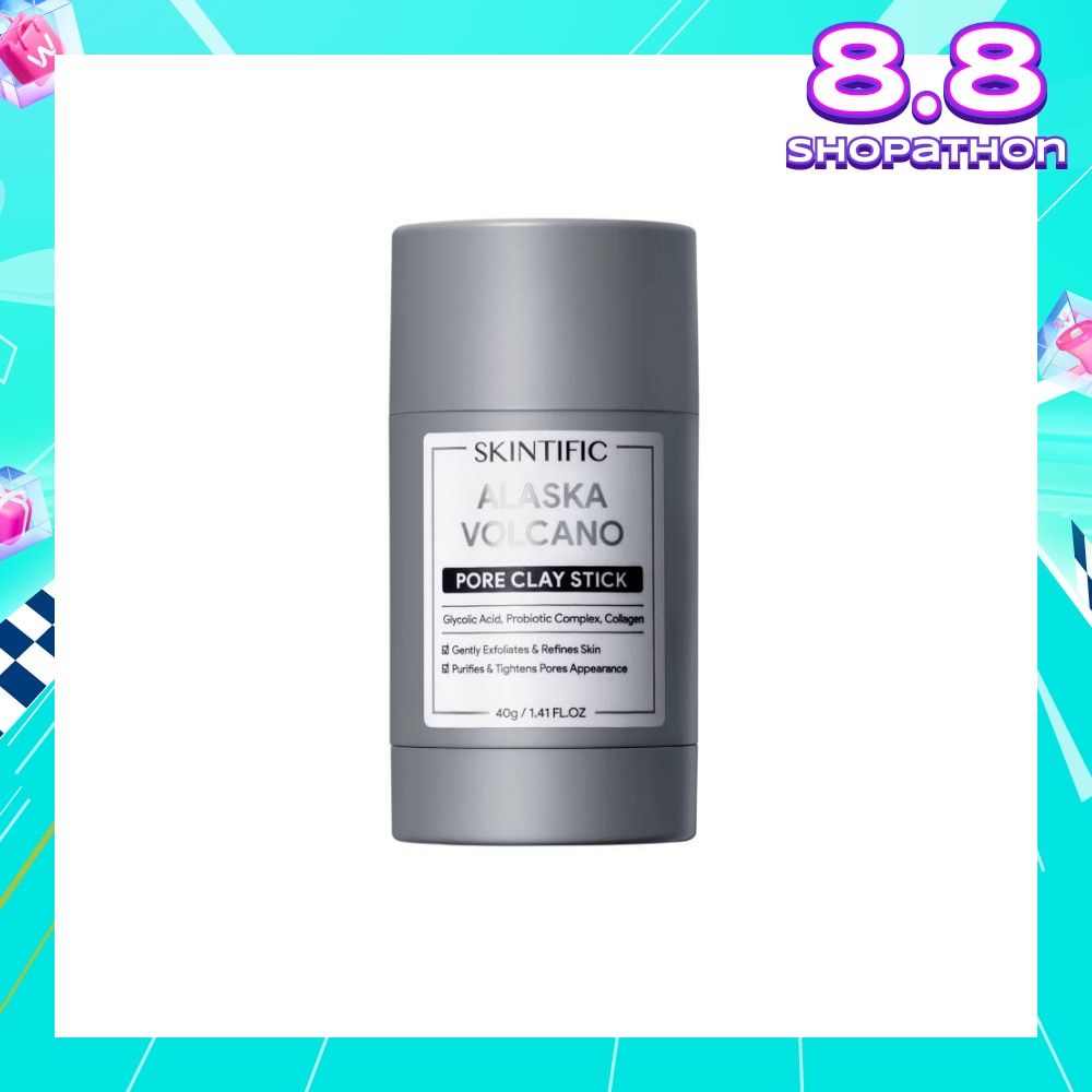 Alaska Volcano Pore Clay Stick (To Gently Exfoliates & Refines Skin, Purifies & Tightens Pores Appearance) 40g
