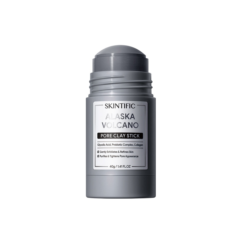 Alaska Volcano Pore Clay Stick (To Gently Exfoliates & Refines Skin, Purifies & Tightens Pores Appearance) 40g