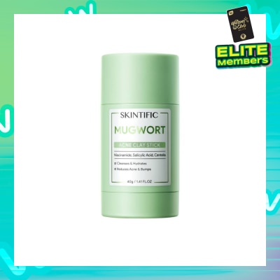 SKINTIFIC Mugwort Acne Clay Stick (To Cleanses, Hydrates, Reduce Acne & Bumps) 40g