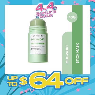 SKINTIFIC - Mugwort Acne Clay Stick (To Cleanses, Hydrates, Reduce Acne & Bumps) 40g