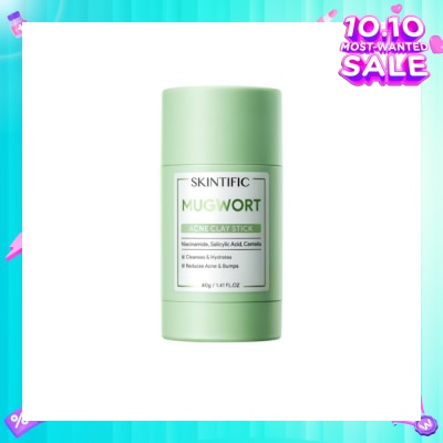 SKINTIFIC Mugwort Acne Clay Stick (To Cleanses, Hydrates, Reduce Acne & Bumps) 40g