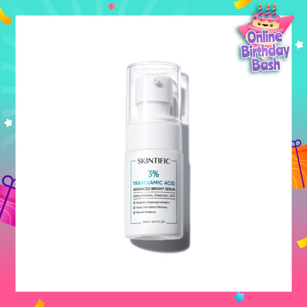 3% Tranexamic Acid Advanced Bright Serum (To Brightens Hyperpigmentation, Fades Dark Spot & Redness & Reveals Radiance) 20ml