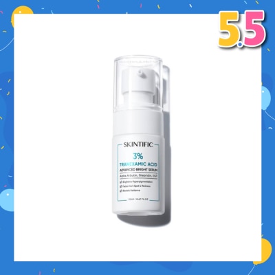 SKINTIFIC 3% Tranexamic Acid Advanced Bright Serum (To Brightens Hyperpigmentation, Fades Dark Spot & Redness & Reveals Radiance) 20ml