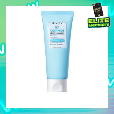 SKINTIFIC 5X Ceramide Low pH Cleanser (Suitable For Sensitive Skin, To Cleanses & Hydrates & Maintains Skin Barrier) 80ml