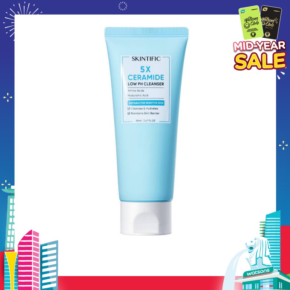 5X Ceramide Low pH Cleanser (Suitable For Sensitive Skin, To Cleanses & Hydrates & Maintains Skin Barrier) 80ml
