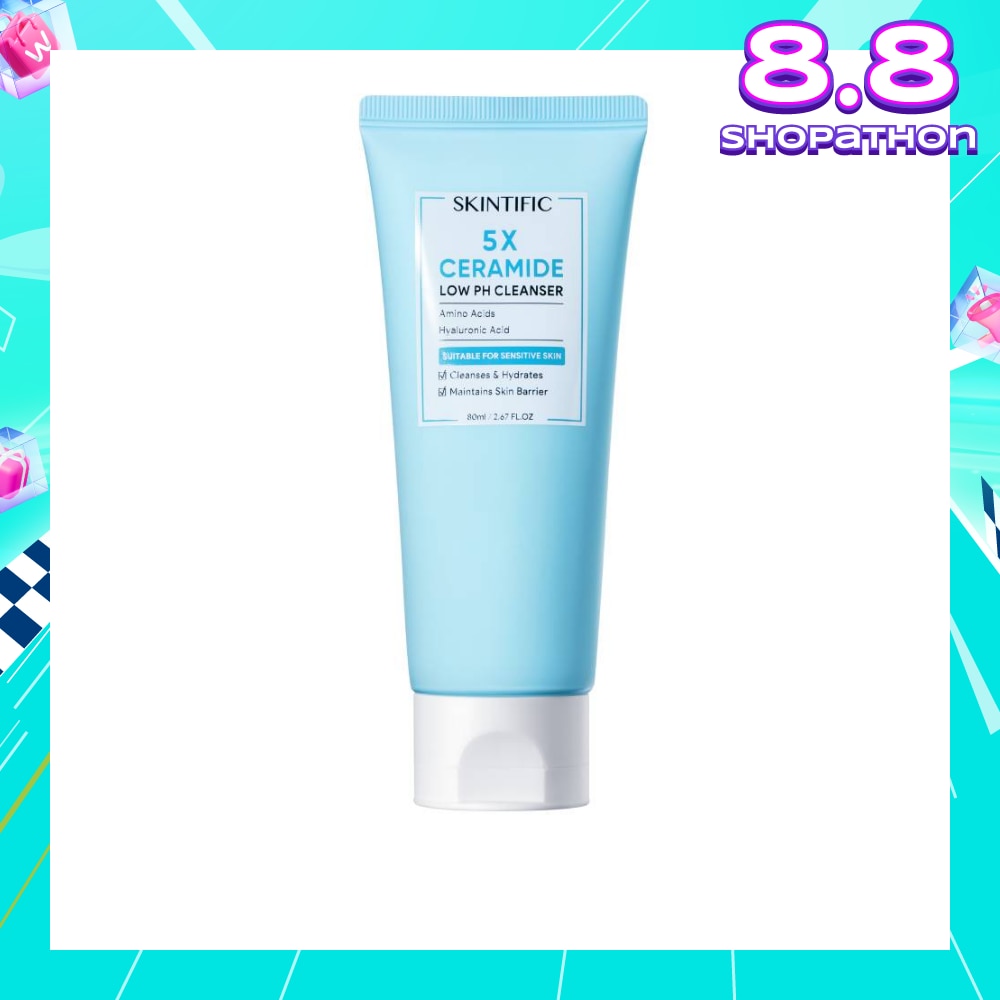 5X Ceramide Low pH Cleanser (Suitable For Sensitive Skin, To Cleanses & Hydrates & Maintains Skin Barrier) 80ml