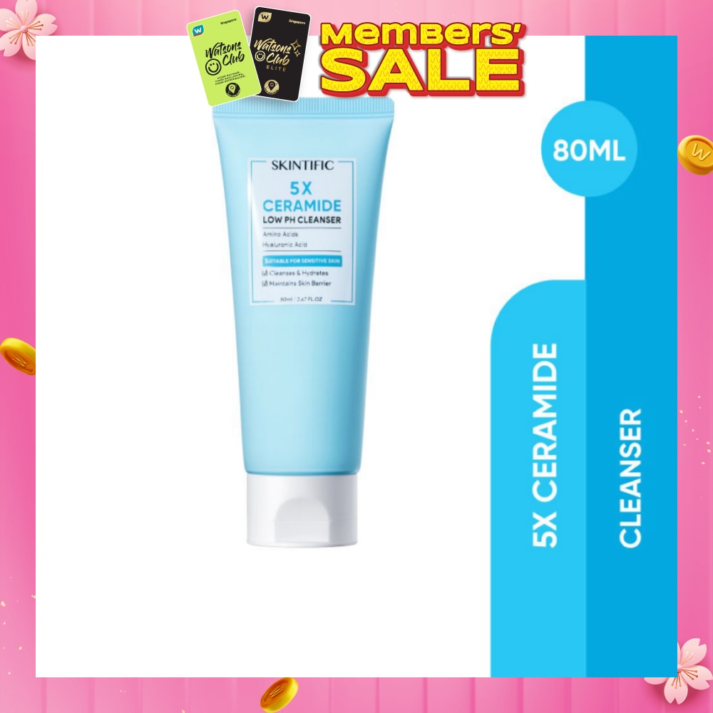 5X Ceramide Low pH Cleanser (Suitable For Sensitive Skin, To Cleanses & Hydrates & Maintains Skin Barrier) 80ml