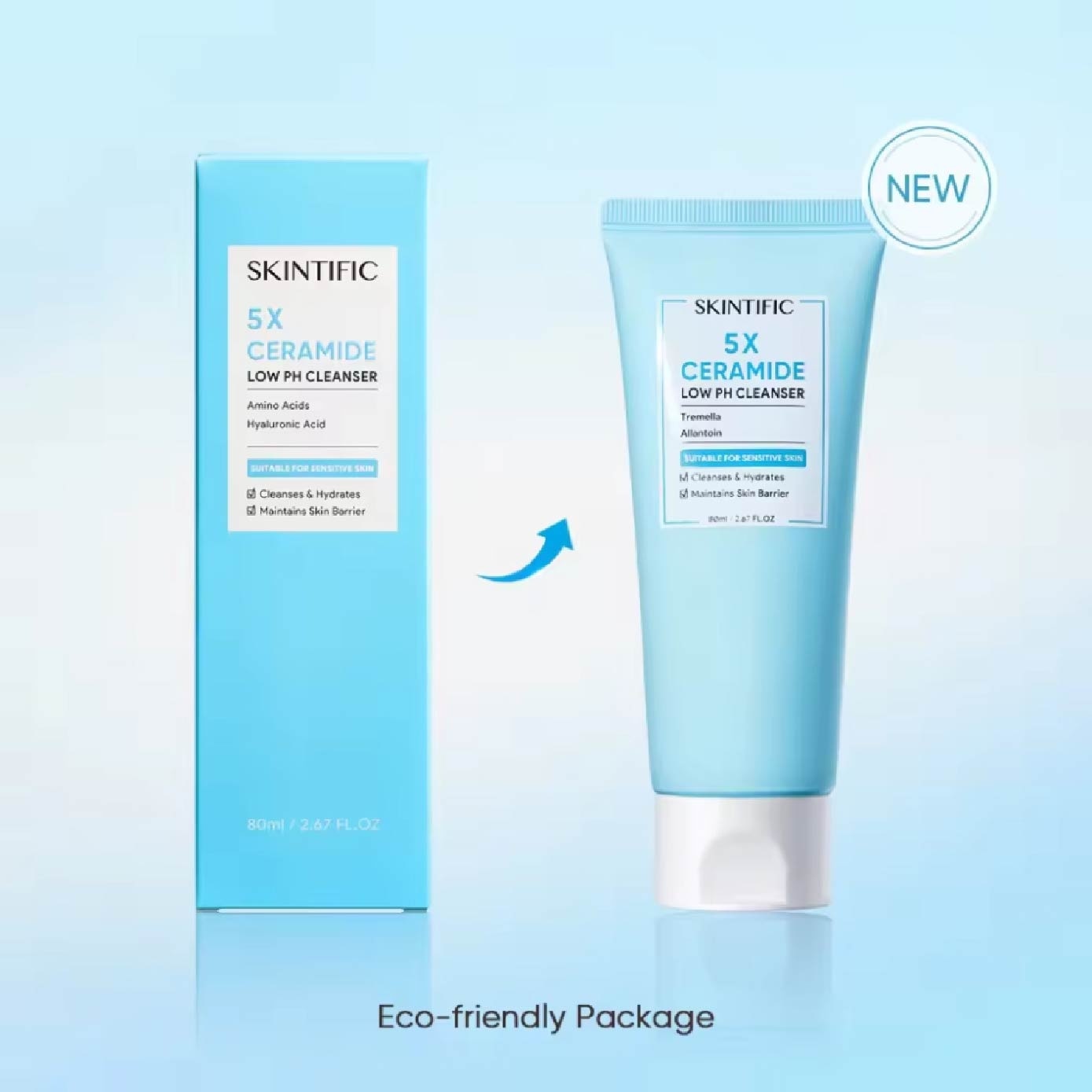 5X Ceramide Low pH Cleanser (Suitable For Sensitive Skin, To Cleanses & Hydrates & Maintains Skin Barrier) 80ml