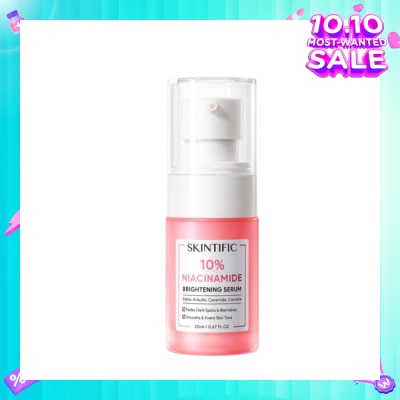 SKINTIFIC 10% Niacinamide Brightening Serum (To Fades Dark Spots & Blemishes, Smooths & Evens Skin Tone) 20ml
