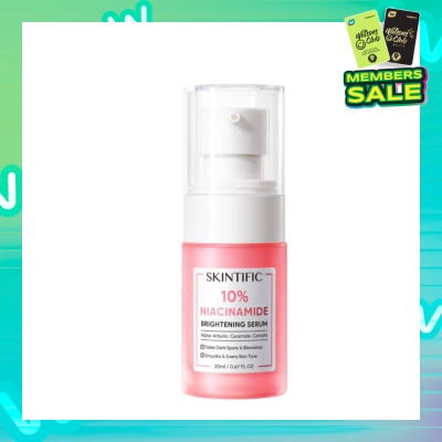 SKINTIFIC 10% Niacinamide Brightening Serum (To Fades Dark Spots & Blemishes, Smooths & Evens Skin Tone) 20ml