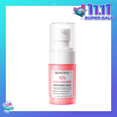 SKINTIFIC 10% Niacinamide Brightening Serum (To Fades Dark Spots & Blemishes, Smooths & Evens Skin Tone) 20ml