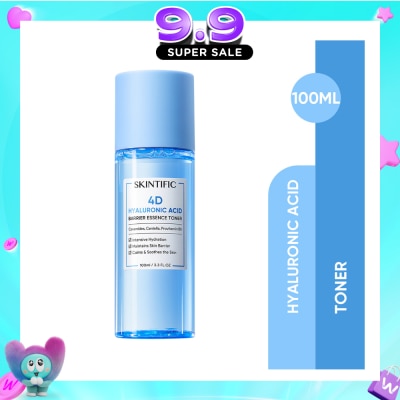 SKINTIFIC - 4D Hyaluronic Acid Barrier Essence Toner (For Intensive Hydration, Maintains Skin Barrier, Calms & Soothes The Skin) 100ml image