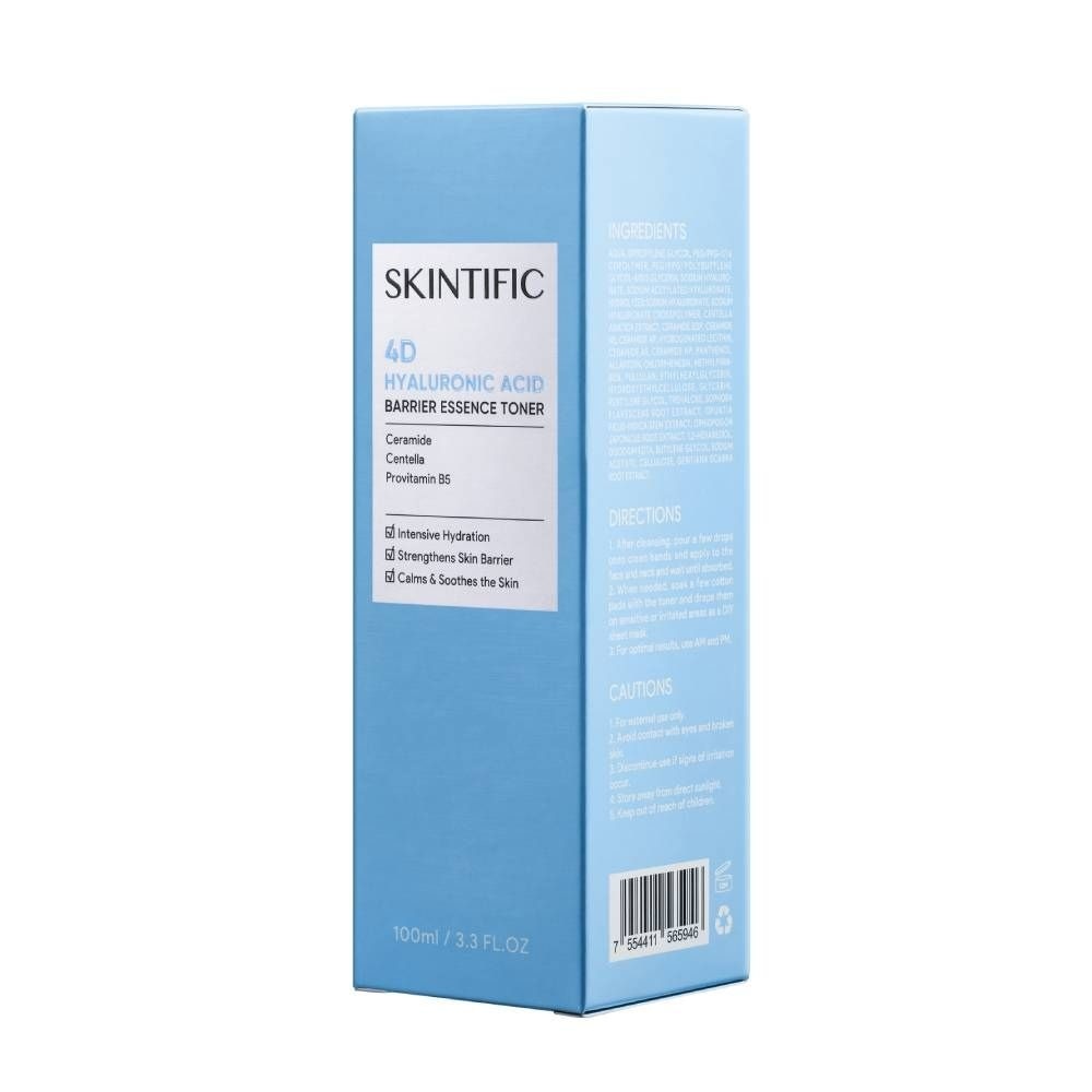 4D Hyaluronic Acid Barrier Essence Toner (For Intensive Hydration, Maintains Skin Barrier, Calms & Soothes The Skin) 100ml