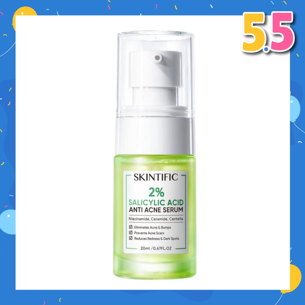 2% Salicylic Acid Anti Acne Serum (For Eliminates Acne & Bumps, Prevents Acne Scars, Reduces Redness & Dark Spots) 20ml