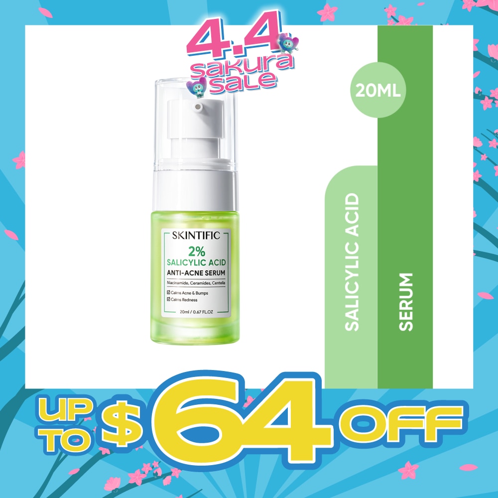 2% Salicylic Acid Anti Acne Serum (For Eliminates Acne & Bumps, Prevents Acne Scars, Reduces Redness & Dark Spots) 20ml