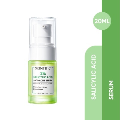 SKINTIFIC 2% Salicylic Acid Anti Acne Serum (For Eliminates Acne & Bumps, Prevents Acne Scars, Reduces Redness & Dark Spots) 20ml