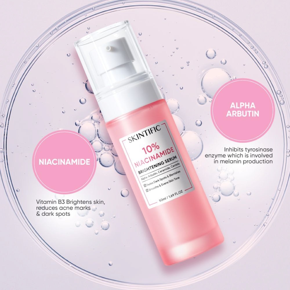10% Niacinamide Brightening Serum (For Fades Dark Spots & Blemishes, Smooths & Evens Skin Tone) 50ml