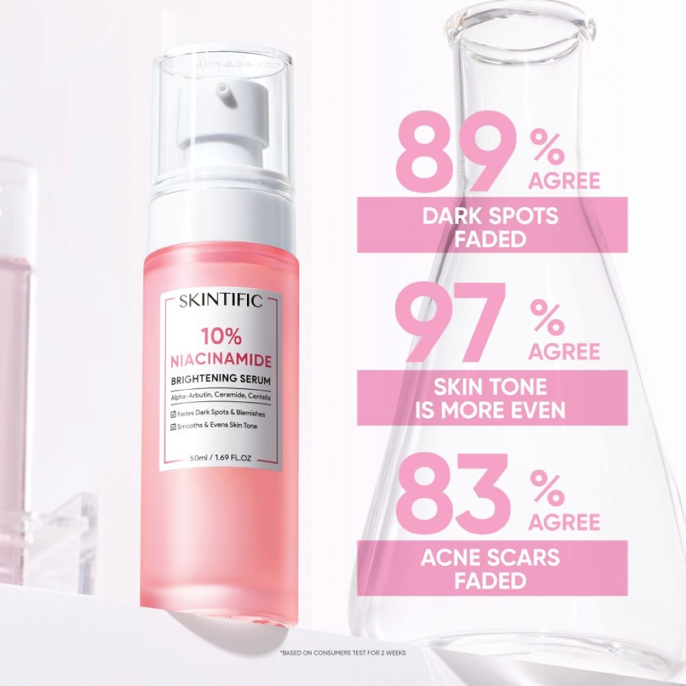 10% Niacinamide Brightening Serum (For Fades Dark Spots & Blemishes, Smooths & Evens Skin Tone) 50ml