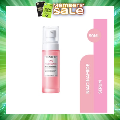 SKINTIFIC - 10% Niacinamide Brightening Serum (For Fades Dark Spots & Blemishes, Smooths & Evens Skin Tone) 50ml