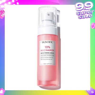 SKINTIFIC 10% Niacinamide Brightening Serum (For Fades Dark Spots & Blemishes, Smooths & Evens Skin Tone) 50ml