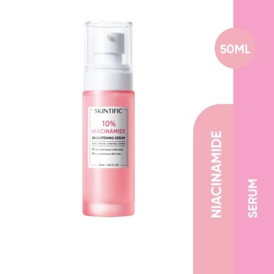 SKINTIFIC 10% Niacinamide Brightening Serum (For Fades Dark Spots & Blemishes, Smooths & Evens Skin Tone) 50ml