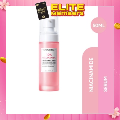 SKINTIFIC 10% Niacinamide Brightening Serum (For Fades Dark Spots & Blemishes, Smooths & Evens Skin Tone) 50ml