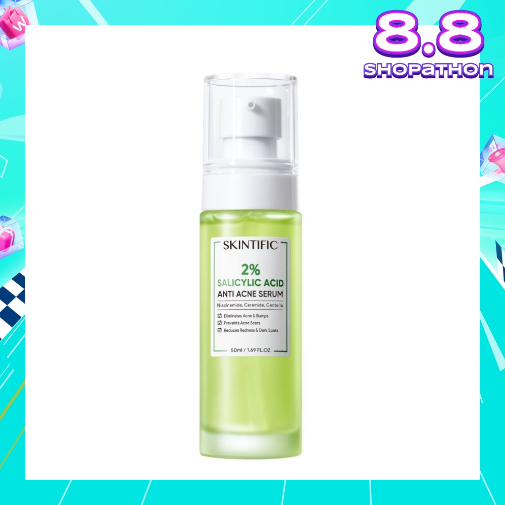 2% Salicylic Acid Anti Acne Serum (For Eliminates Acne & Bumps, Prevents Acne Scars & Reduces Redness & Dark Spots) 50ml