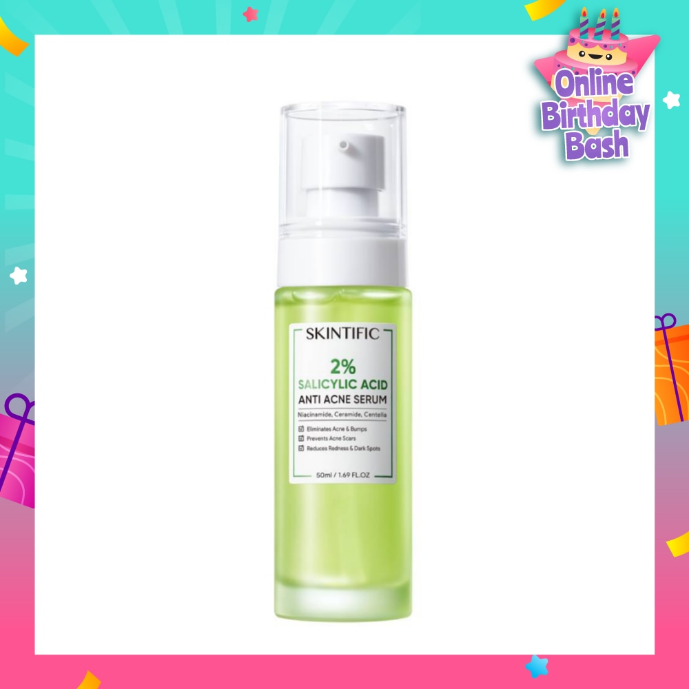 2% Salicylic Acid Anti Acne Serum (For Eliminates Acne & Bumps, Prevents Acne Scars & Reduces Redness & Dark Spots) 50ml