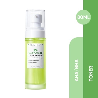 SKINTIFIC 2% Salicylic Acid Anti Acne Serum (For Eliminates Acne & Bumps, Prevents Acne Scars & Reduces Redness & Dark Spots) 50ml&nbsp;(Expiry: Aug`2026)