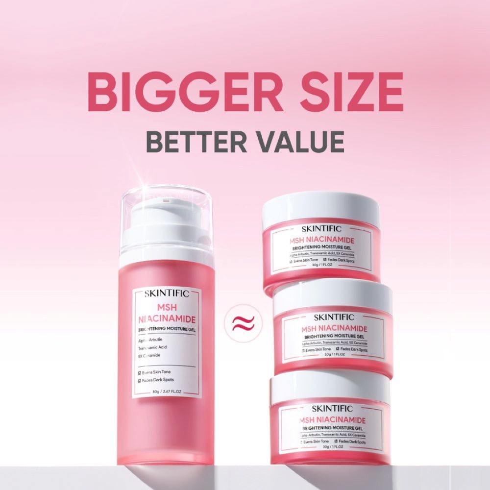 MSH Niacinamide Brightening Moisture Gel (For Evens Skin Tone & Fades Dark Spots) 80ml