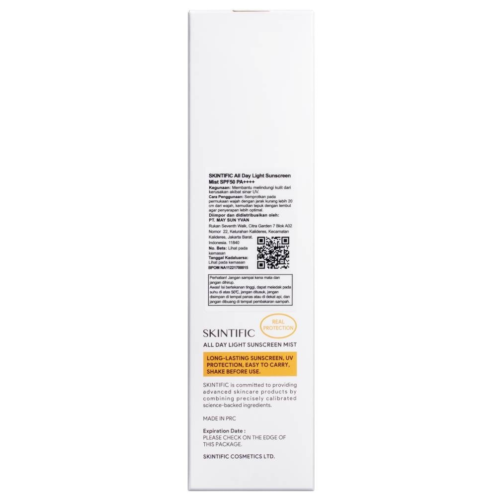 All Day Light Sunscreen Mist SPF 50+ PA++++ (Ultra-Light, Non-Greasy & Makeup Mess-Free) 120ml