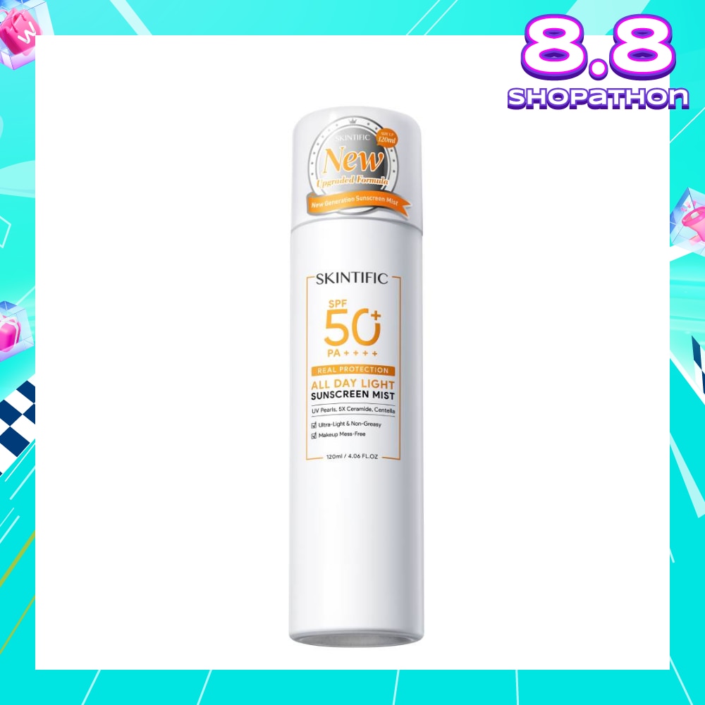 All Day Light Sunscreen Mist SPF 50+ PA++++ (Ultra-Light, Non-Greasy & Makeup Mess-Free) 120ml