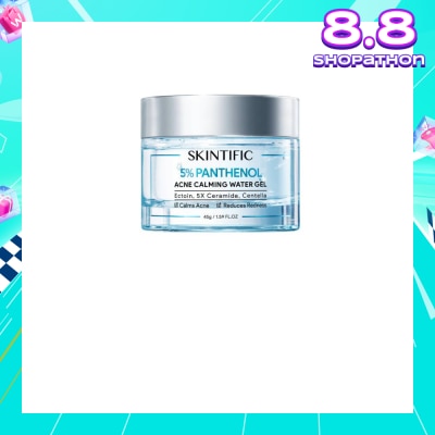 SKINTIFIC 5% Panthenol Acne Calming Water Gel (To Calms Acne & Reduce Redness) 45g