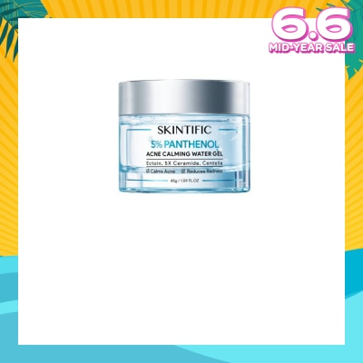 SKINTIFIC 5% Panthenol Acne Calming Water Gel (To Calms Acne & Reduce Redness) 45g