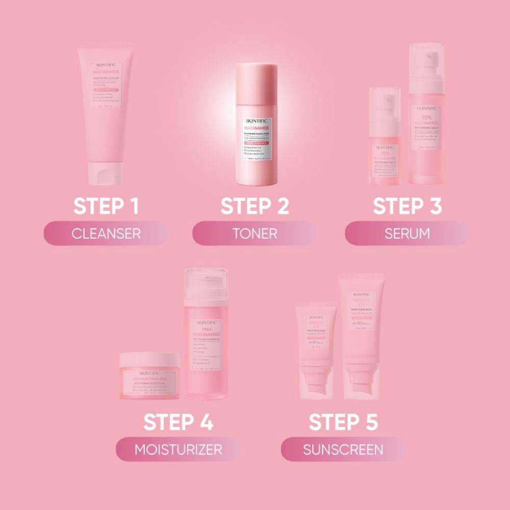 Niacinamide Brightening Essence Toner (To Brightens Skin Tone, Evens Discoloration & Enhances Healthy Glow) 80ml