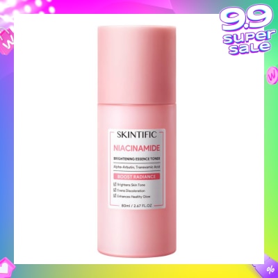 SKINTIFIC Niacinamide Brightening Essence Toner (To Brightens Skin Tone, Evens Discoloration & Enhances Healthy Glow) 80ml