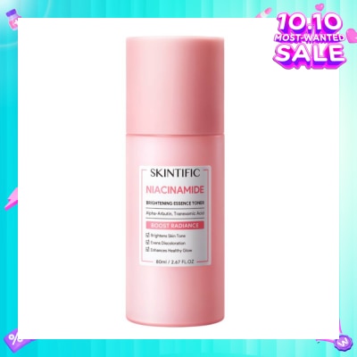 SKINTIFIC Niacinamide Brightening Essence Toner (To Brightens Skin Tone, Evens Discoloration & Enhances Healthy Glow) 80ml